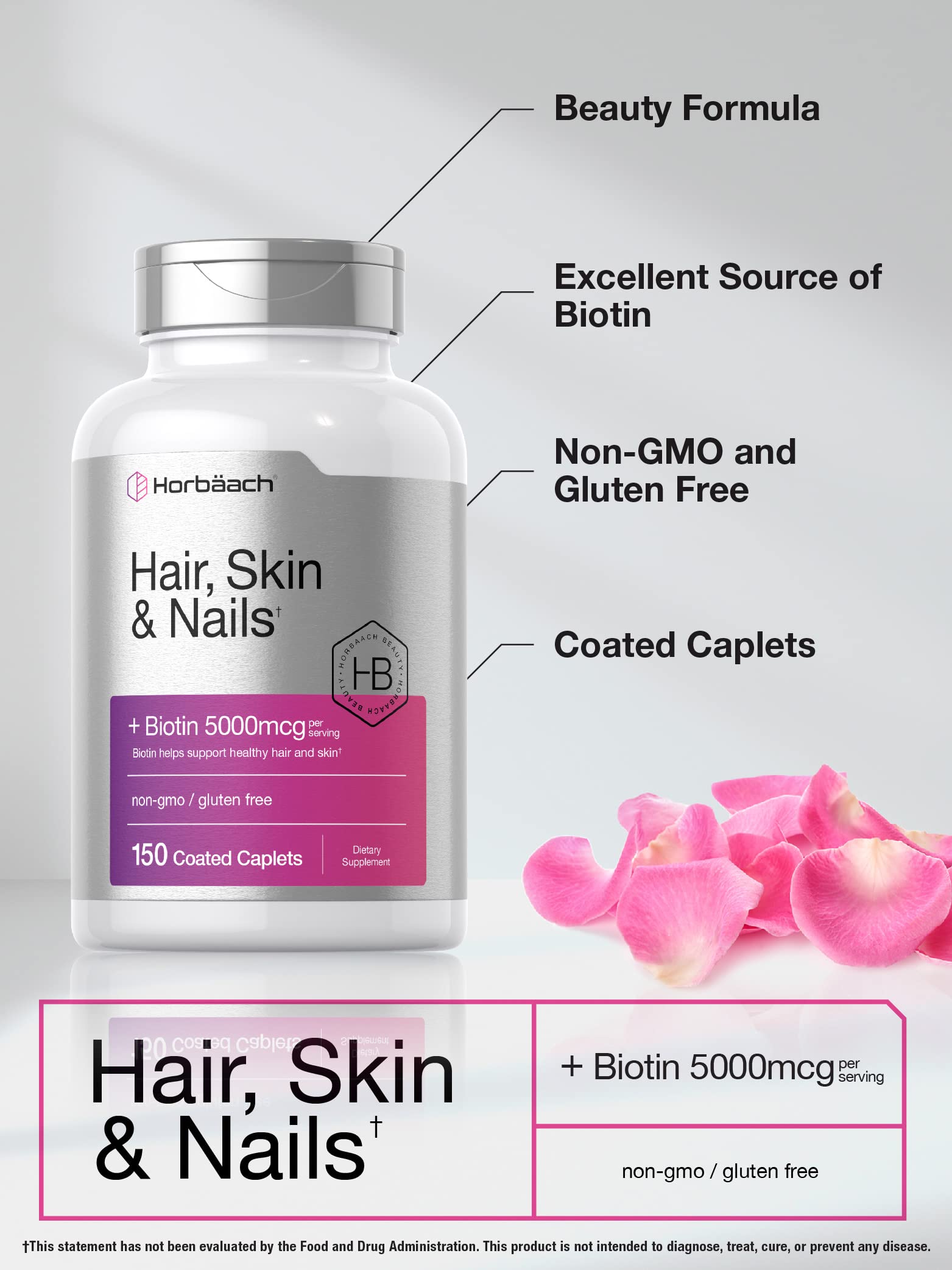 Foto 3 | Suplemento Horbäach para Cabello, Piel y Uñas 150 Cápsulas - Venta Internacional