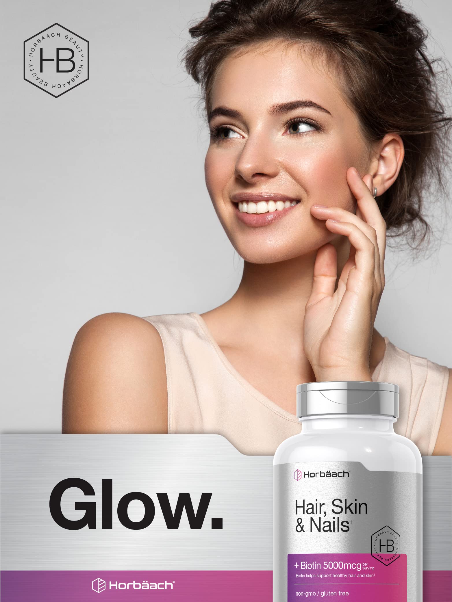 Foto 7 pulgar | Suplemento Horbäach para Cabello, Piel y Uñas 150 Cápsulas - Venta Internacional