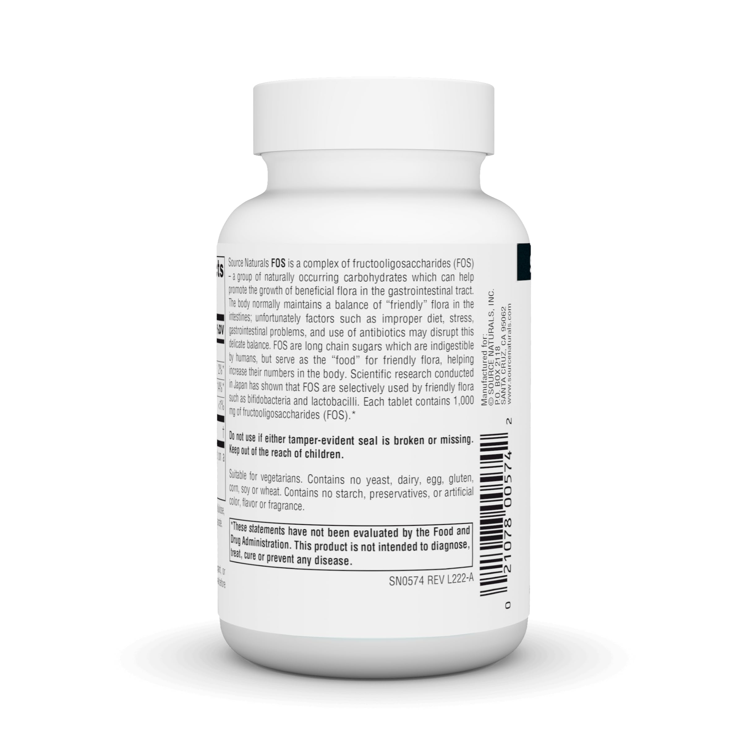 Foto 3 | Supplement Source Naturals Fos 1000 Mg de Fructooligosacáridos - Venta Internacional