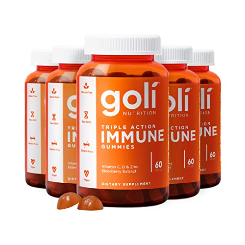 Foto 2 pulgar | Gomitas de Vitaminas Goli Immune con Saúco y Zinc 5 Frascos de 60 Cápsulas C/U - Venta Internacional