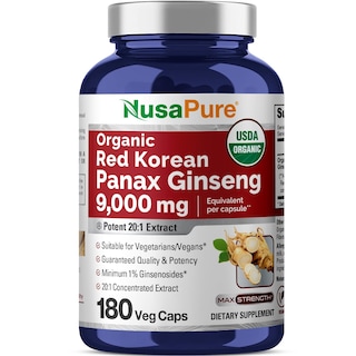 Foto 1 | Suplemento Nusapure Red Korean Panax Ginseng 9000 mg 180 Cápsulas - Venta Internacional