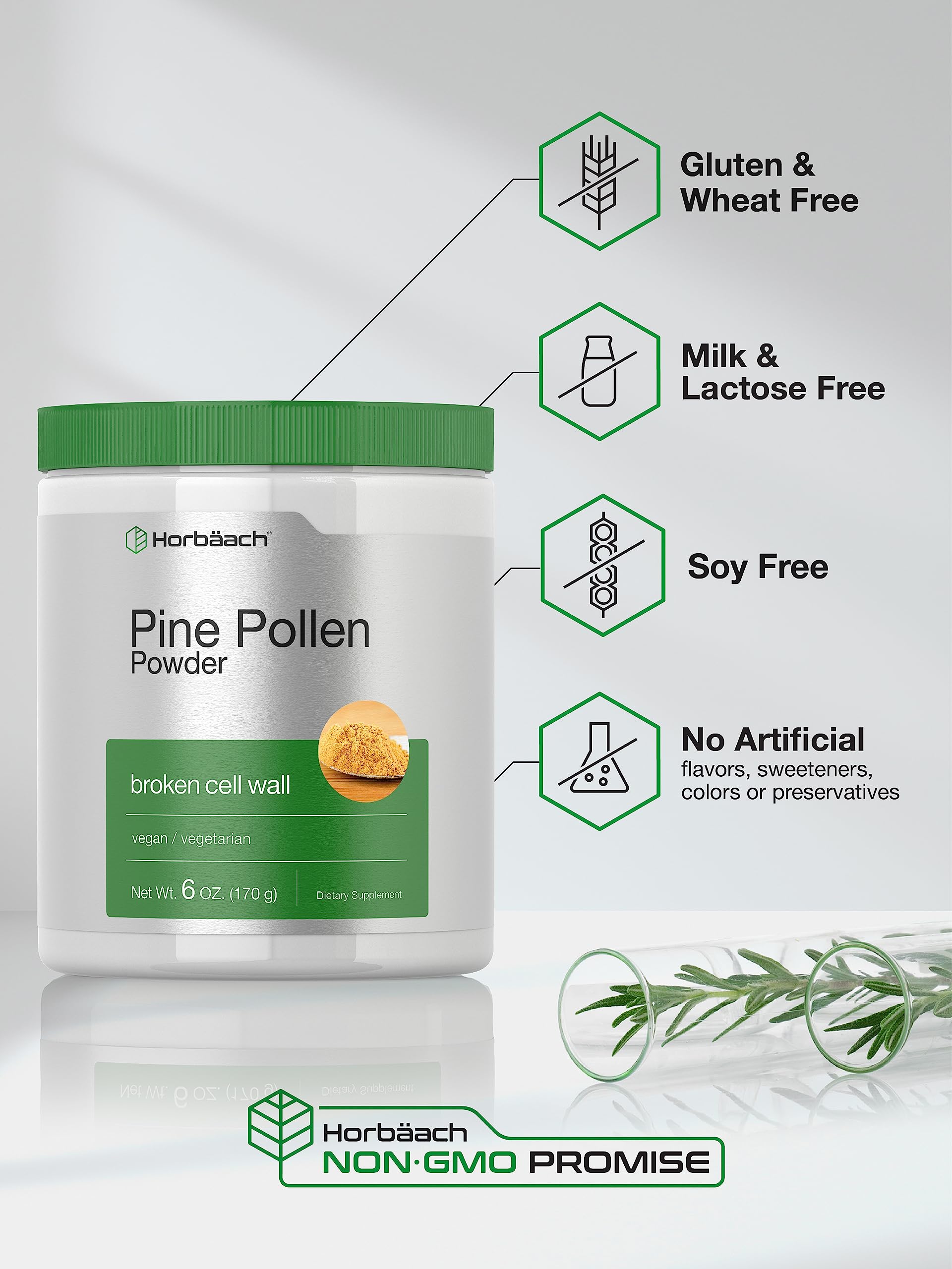 Foto 5 pulgar | Polen de Pino Horbäach en Polvo 180 ml Nature's Superfood - Venta Internacional