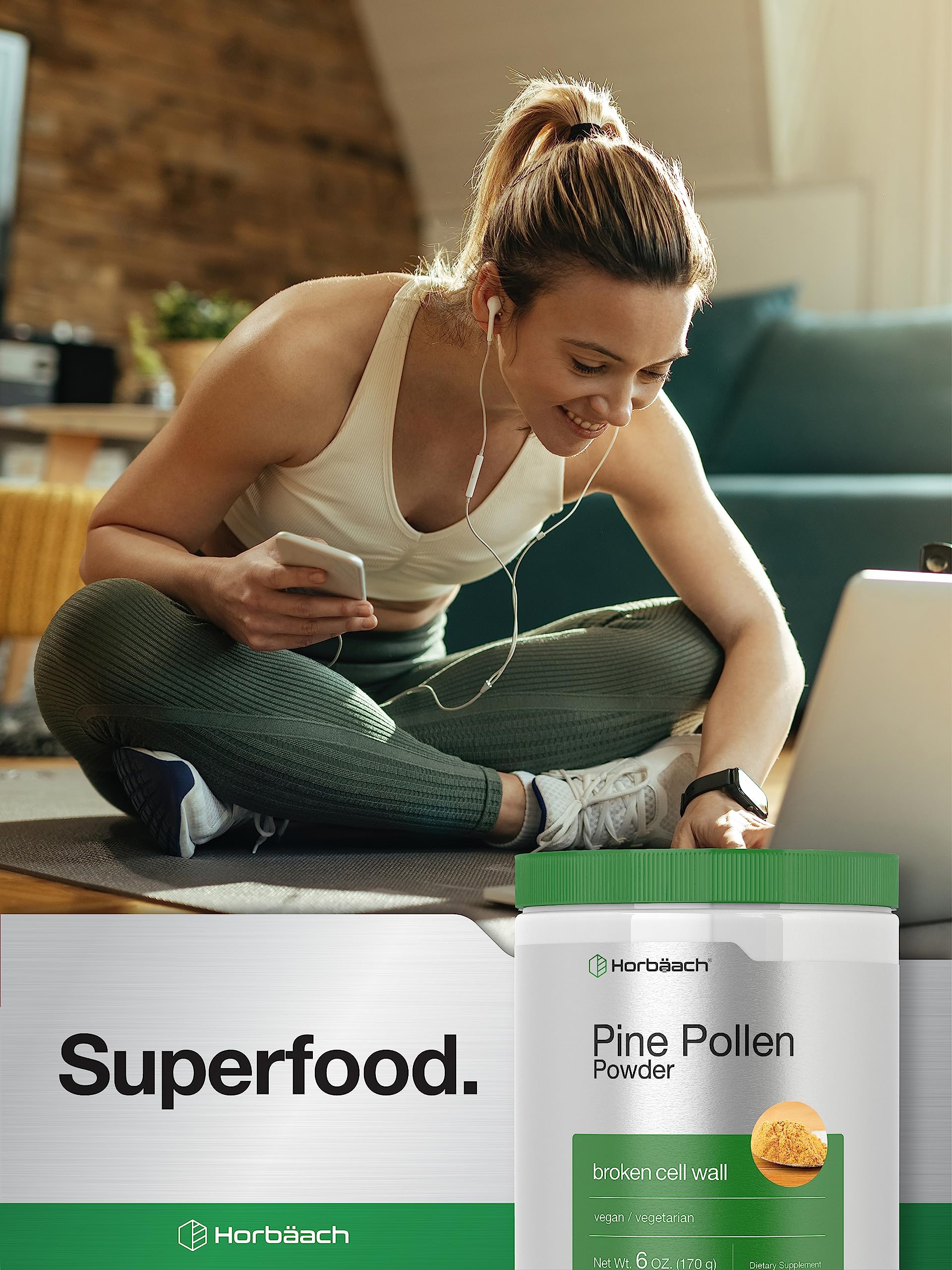 Foto 7 pulgar | Polen de Pino Horbäach en Polvo 180 ml Nature's Superfood - Venta Internacional