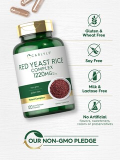 Foto 4 | Suplemento de Arroz de Levadura Roja y Policosanol Carlyle 1220 Mg 120 Cápsulas