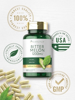 Foto 5 | Suplemento de Melón Amargo Carlyle en Cápsulas de 1200mg 180 Unidades - Venta Internacional