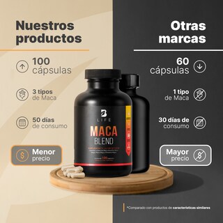 Foto 3 | Maca Blend B Life 100 Cápsulas
