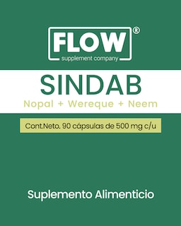 Foto 5 | Minerales y Suplementos de Flow Supplements Sindab con Nopal Wereque, Neem 90 Cápsulas 500 mg