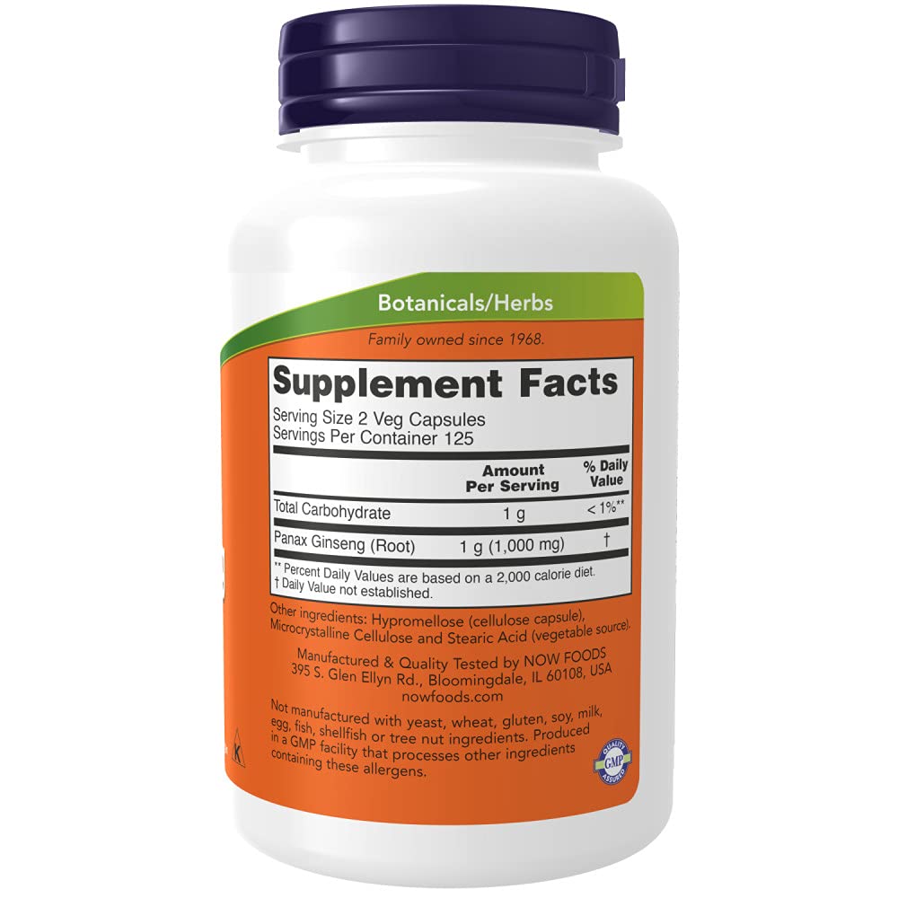 Foto 3 pulgar | Suplemento de Raíz de Ginseng Panax 500mg - 250 Cápsulas Vegetales
