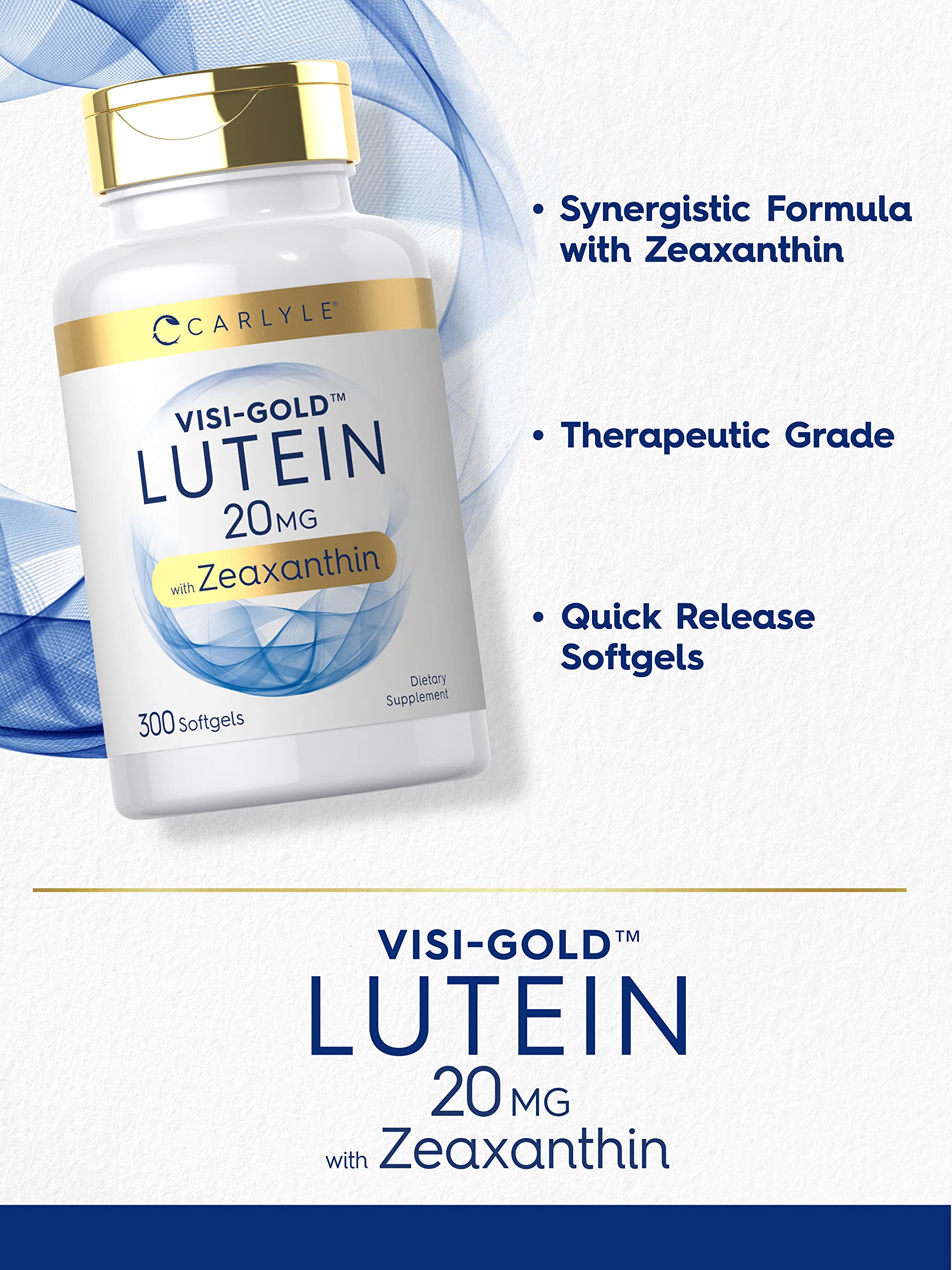 Foto 3 | Suplemento Carlyle de Luteína y Zeaxantina 20 Mg 300 Cápsulas Blandas - Venta Internacional