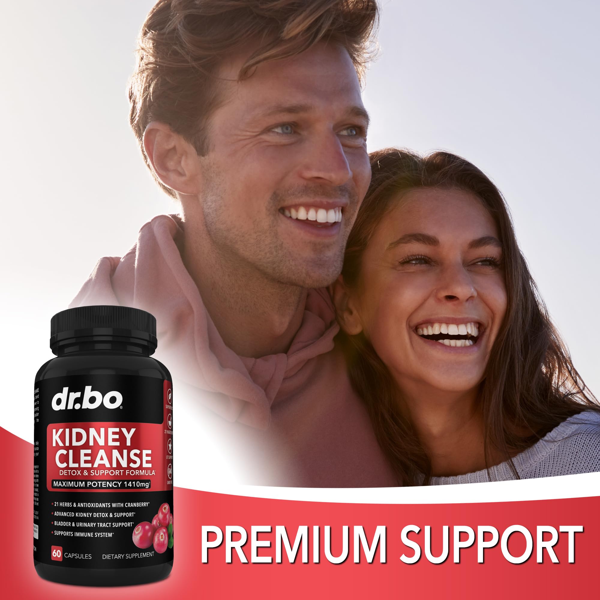 Foto 6 pulgar | Suplemento Dr. Bo Kidney Cleanse Detox con Arándanos 1410 Mg - Venta Internacional