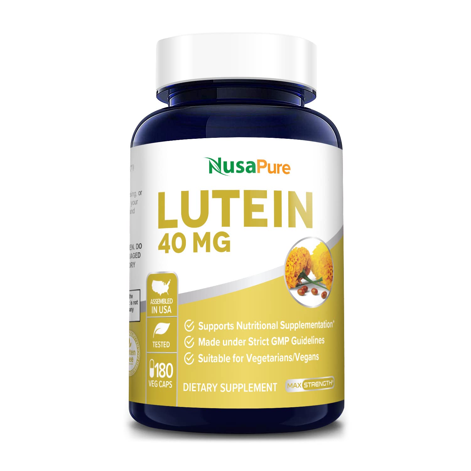Foto 2 pulgar | Suplemento Nusapure Lutein 180 Cápsulas Vegetarianas - Venta Internacional
