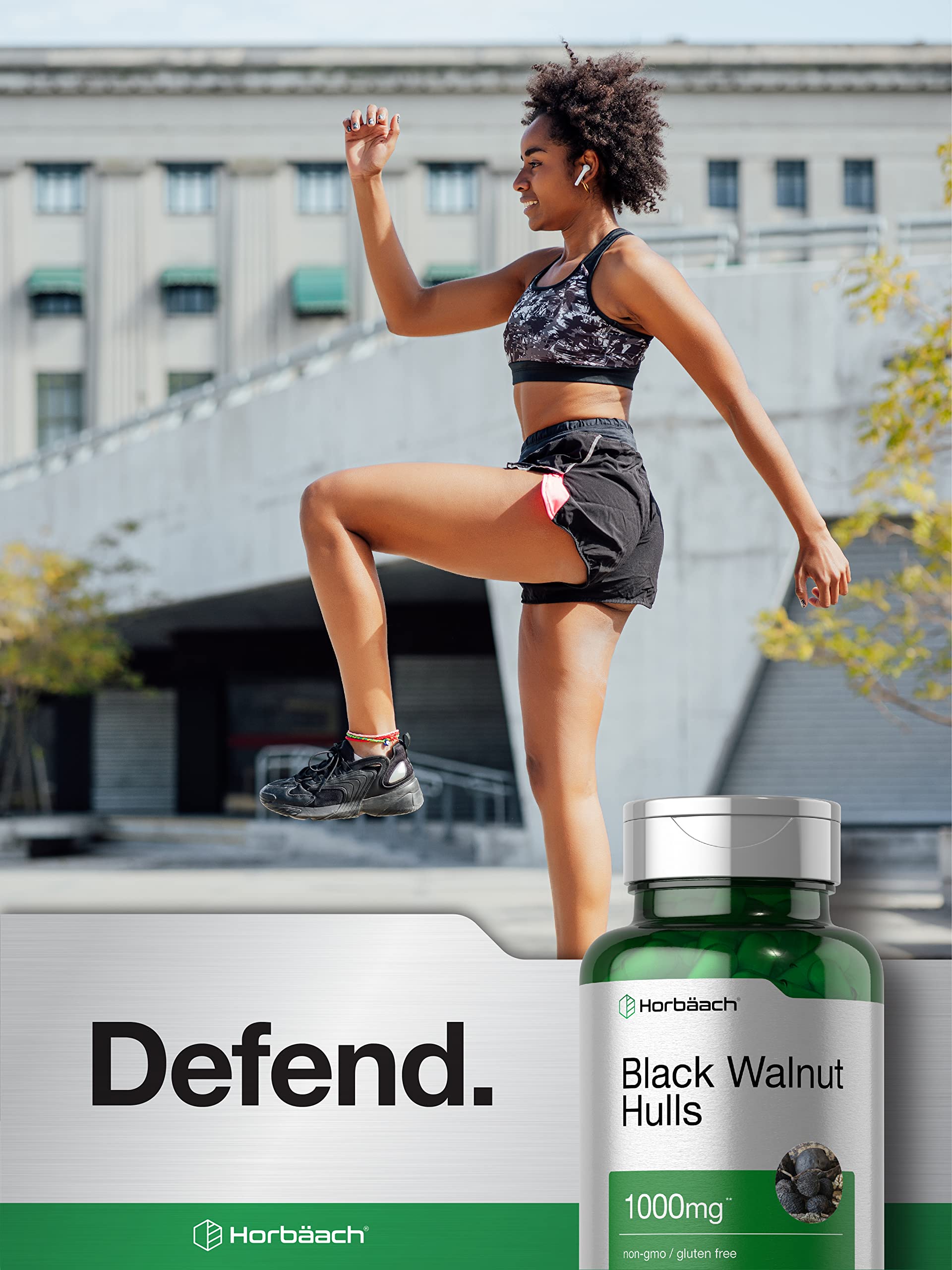 Foto 6 | Suplemento Horbaach Black Walnut Hulls 1000 mg 120 Cápsulas - Venta Internacional
