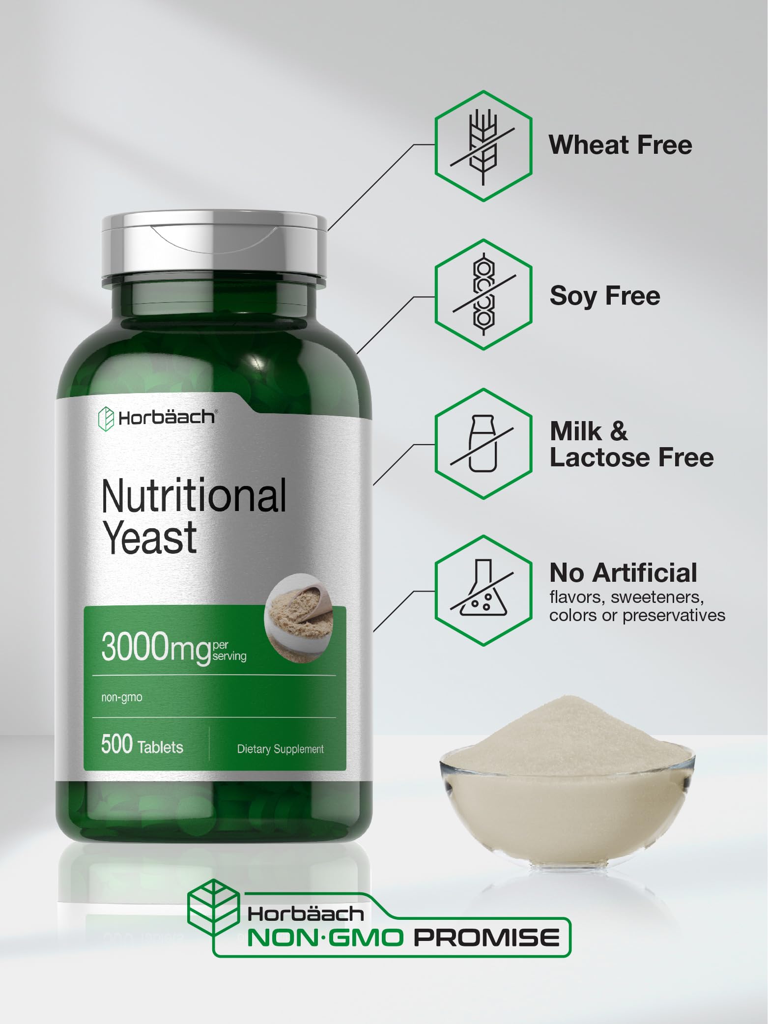 Foto 5 pulgar | Suplemento Horbaach de Levadura Nutricional 3000 Mg de B12 - Venta Internacional