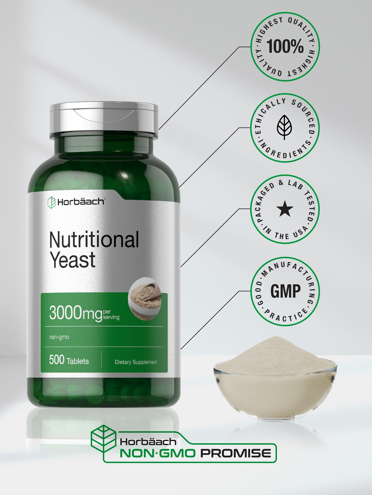 Foto 6 pulgar | Suplemento Horbaach de Levadura Nutricional 3000 Mg de B12 - Venta Internacional