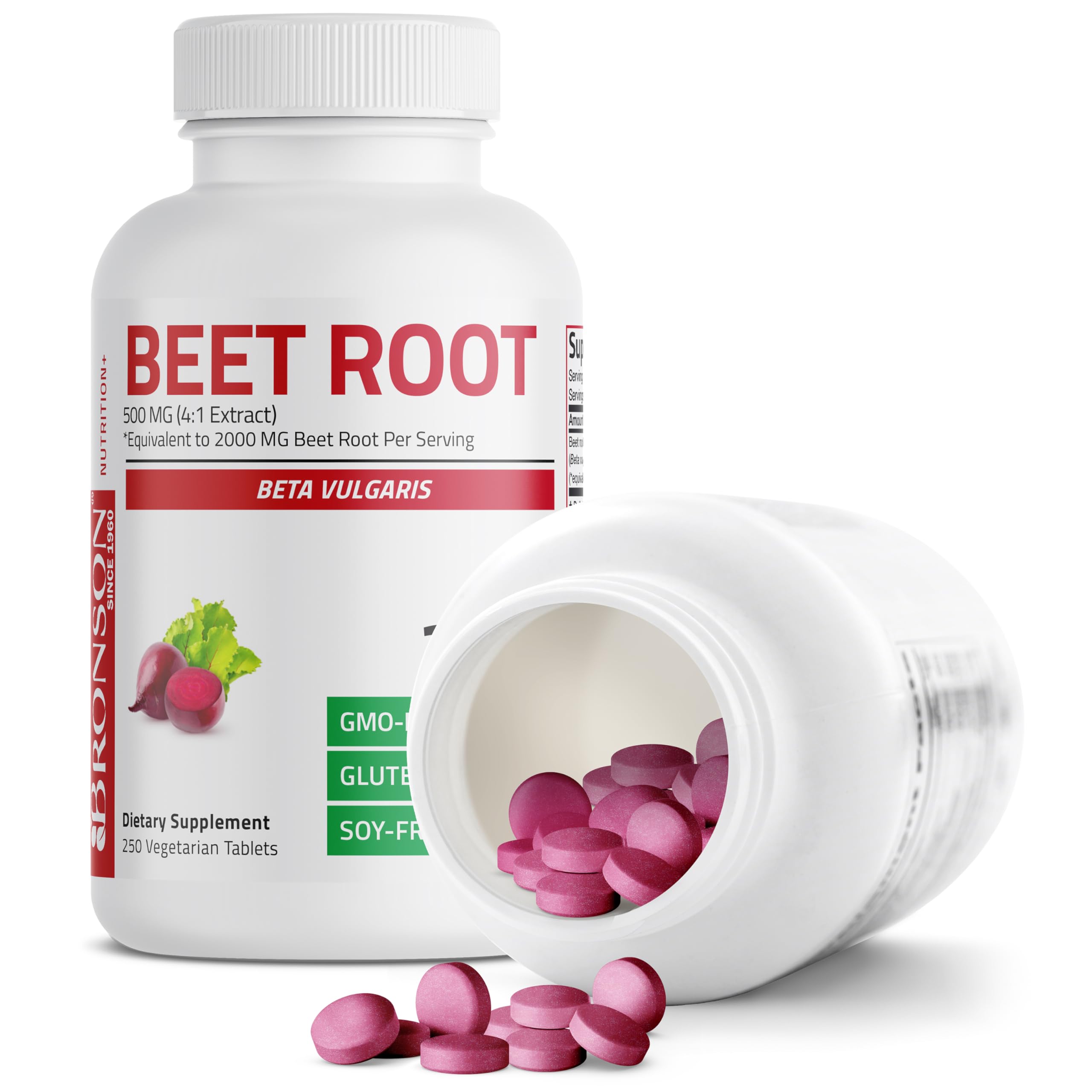 Foto 6 pulgar | Suplemento Bronson Beet Root 250 Tabletas - Venta Internacional