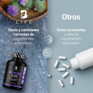 Foto 5 | Mlk Thistle Blend Dandelion B Life. 90 Cápsulas