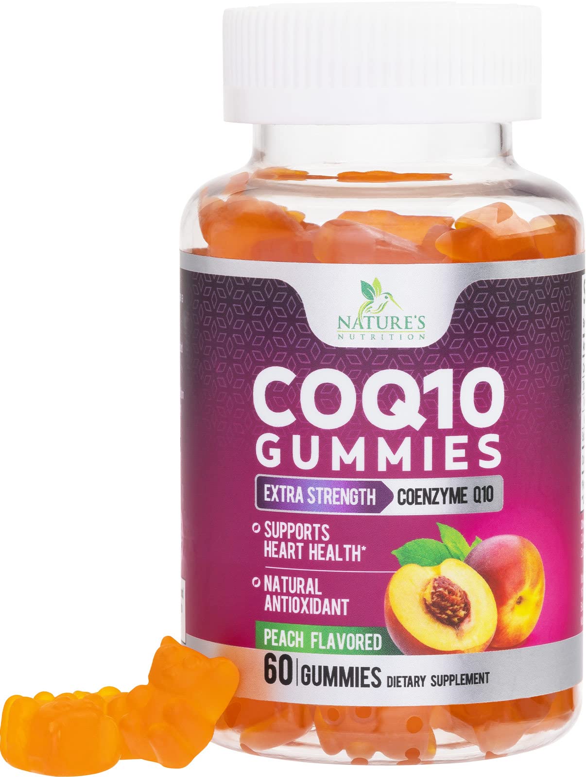 Foto 2 pulgar | Gomitas de Coq10 Supplement Nature's Nutrition 100 Mg 60 Unidades - Venta Internacional
