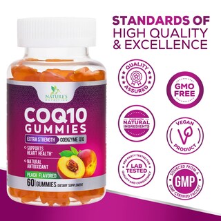 Foto 4 | Gomitas de Coq10 Supplement Nature's Nutrition 100 Mg 60 Unidades - Venta Internacional