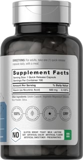 Foto 2 | Suplemento Horbaach con Niacina y Vitamina B3 500 mg 100 Cápsulas - Venta Internacional