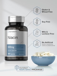 Foto 5 | Suplemento Horbaach con Niacina y Vitamina B3 500 mg 100 Cápsulas - Venta Internacional