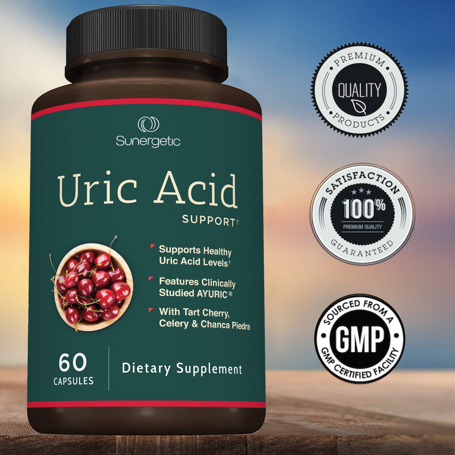 Foto 6 pulgar | Suplemento Sunergetic Premium Uric Acid Support 60 Cápsulas - Venta Internacional