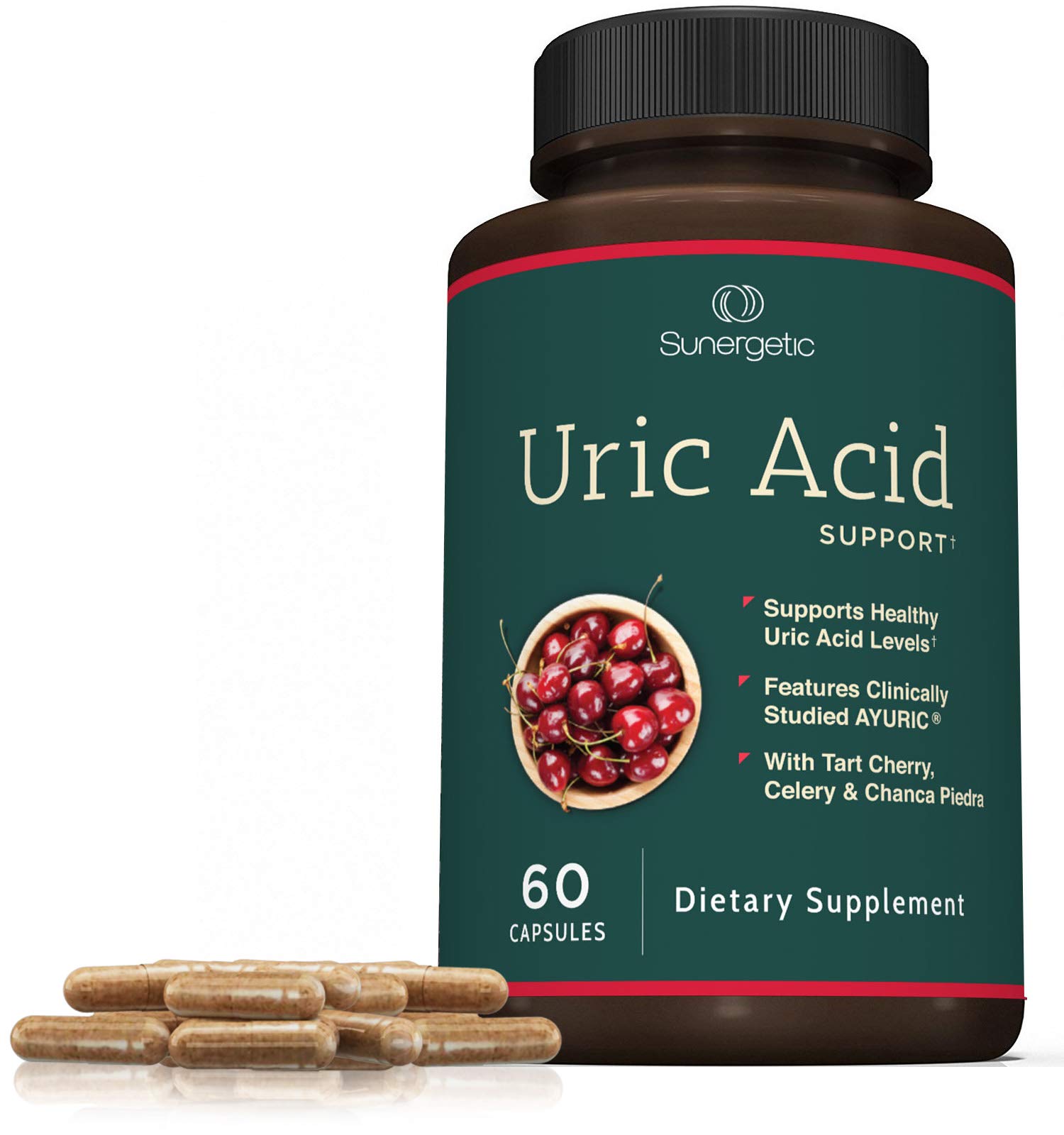 Foto 7 pulgar | Suplemento Sunergetic Premium Uric Acid Support 60 Cápsulas - Venta Internacional