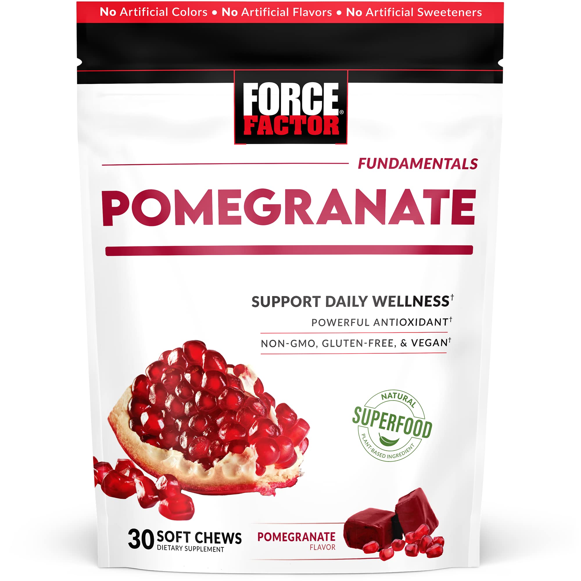 Foto 2 pulgar | Suplemento Force Factor Pomegranate Soft Chews 30 Unidades - Venta Internacional