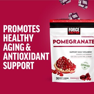Foto 5 | Suplemento Force Factor Pomegranate Soft Chews 30 Unidades - Venta Internacional