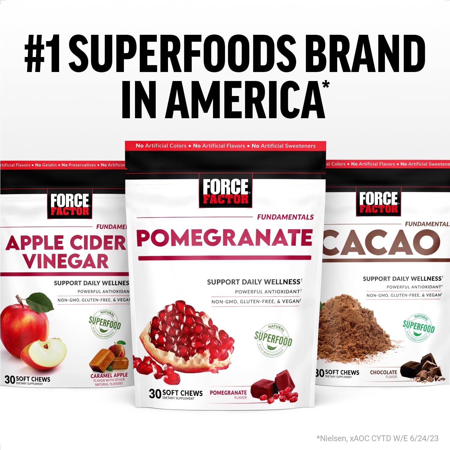 Foto 7 pulgar | Suplemento Force Factor Pomegranate Soft Chews 30 Unidades - Venta Internacional