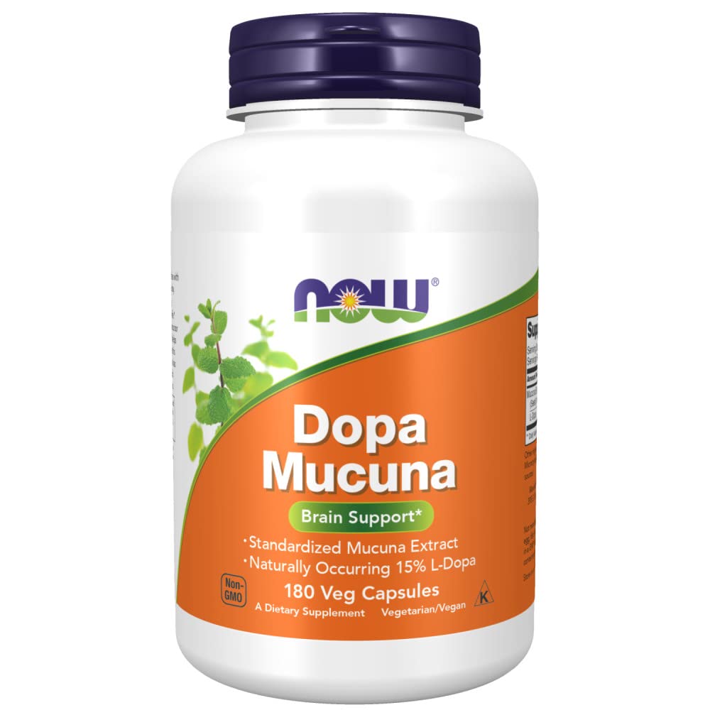 Foto 2 pulgar | Suplemento Now Extracto Estandarizado de Dopa Mucuna 180 Cápsulas - Venta Internacional