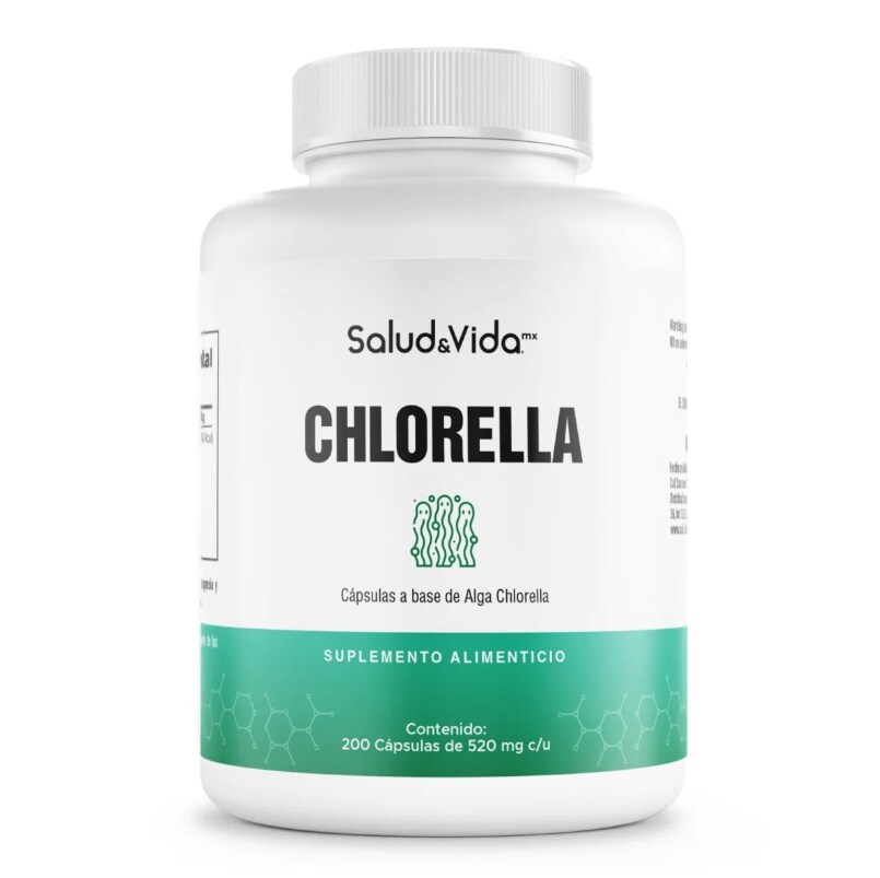 Alga Chlorella Pared Celular Rota - Salud&vidamx - 200 Cápsulas $549