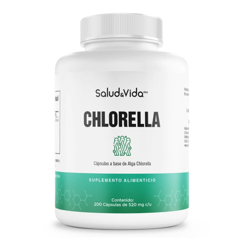 Alga Chlorella Pared Celular Rota - Salud&vidamx - 200 Cápsulas