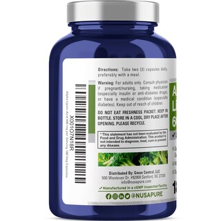 Foto 3 | Suplemento Nusapure Ácido Alfa Lipoico 180 Cápsulas - Venta Internacional