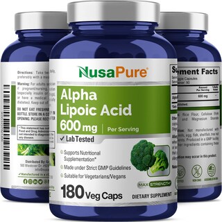 Foto 4 | Suplemento Nusapure Ácido Alfa Lipoico 180 Cápsulas - Venta Internacional