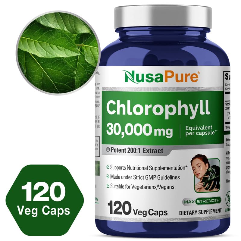 Foto 6 pulgar | Suplemento Nusapure de Clorofila 120 Cápsulas Vegano - Venta Internacional