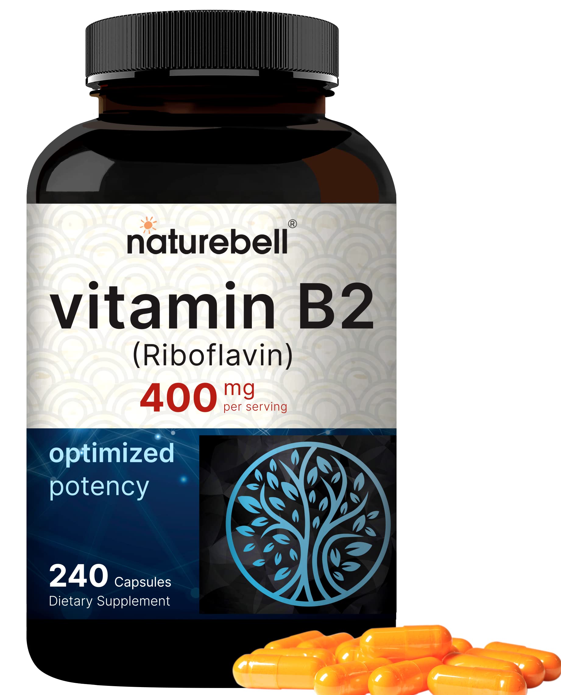 Foto 2 pulgar | Suplemento Naturebell de Vitamina B2 y Riboflavina 400 mg 240 Cápsulas - Venta Internacional