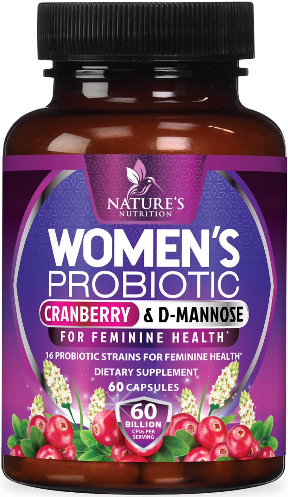 Foto 2 pulgar | Probióticos Nature's Nutrition 60 Mil Millones de CFU 60 Cápsulas para Mujeres - Venta Internacional
