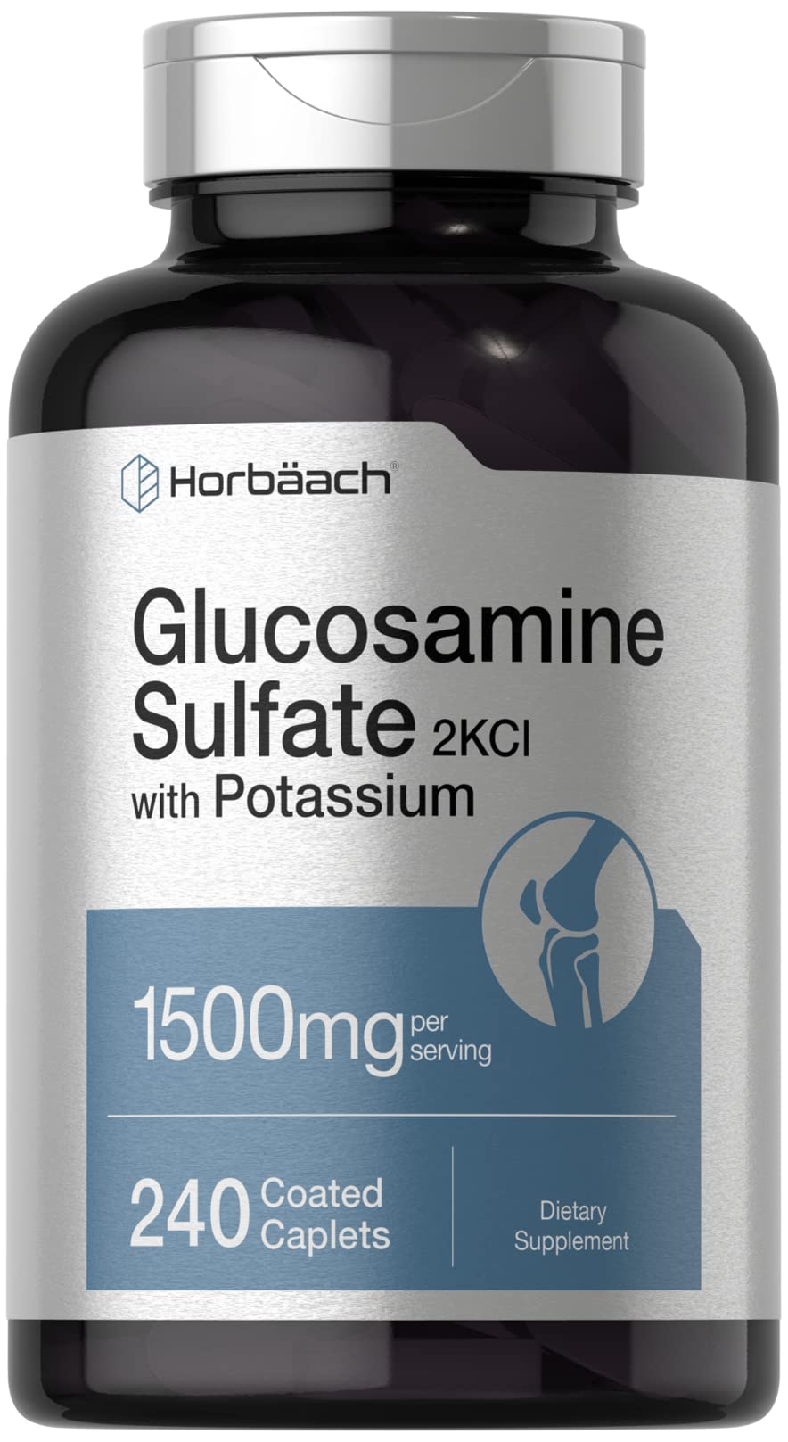 Foto 2 pulgar | Suplemento Horbäach de Sulfato de Glucosamina 1500 mg 240 Cápsulas - Venta Internacional