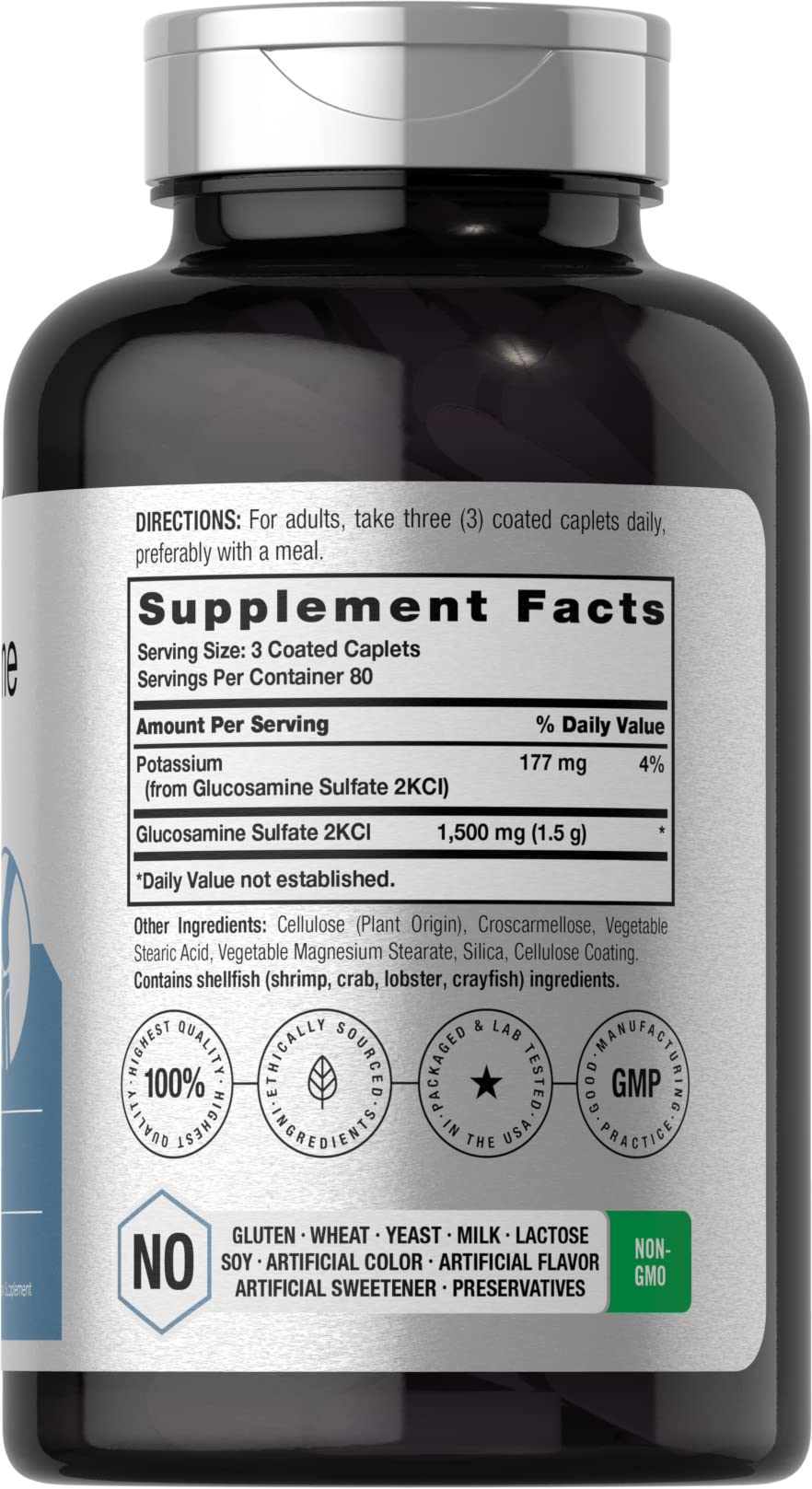 Foto 3 pulgar | Suplemento Horbäach de Sulfato de Glucosamina 1500 mg 240 Cápsulas - Venta Internacional