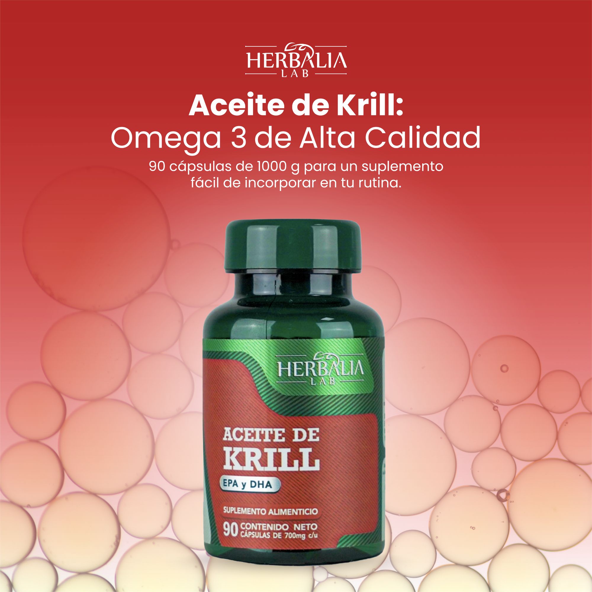 Foto 6 pulgar | Aceite de Krill Puro Herbalia Lab Rico Epa y Dha