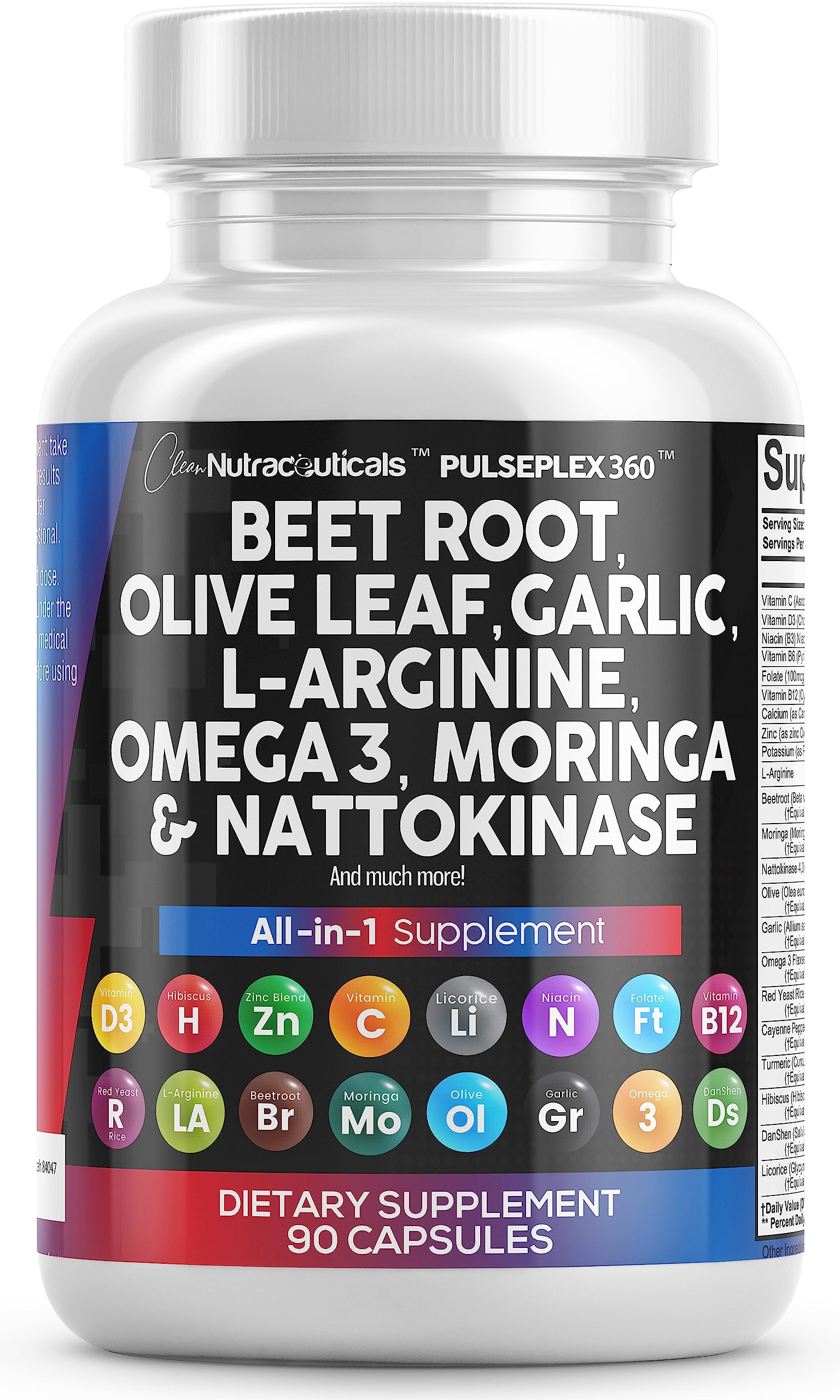 Foto 2 pulgar | Suplemento Nutracéutico Raíz De Remolacha 6000 Mg y Hoja de Olivo 6000 Mg - Venta Internacional