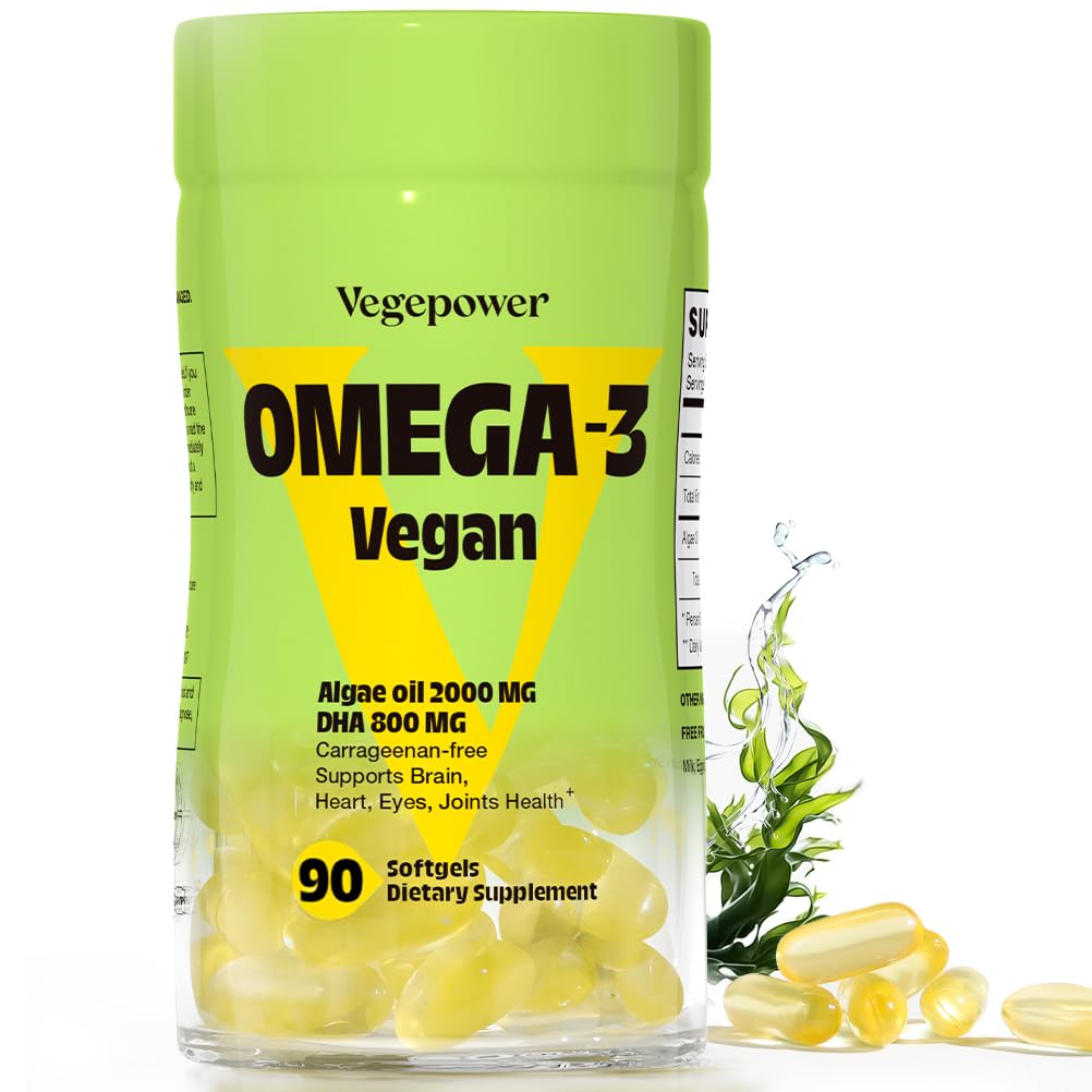 Suplemento Vegepower de Aceite de Algas Omega-3 Dha Vegano 90 Cápsulas Blandas - Venta Internacional