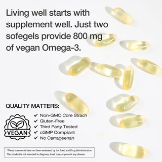 Foto 3 | Suplemento Vegepower de Aceite de Algas Omega-3 Dha Vegano 90 Cápsulas Blandas - Venta Internacional