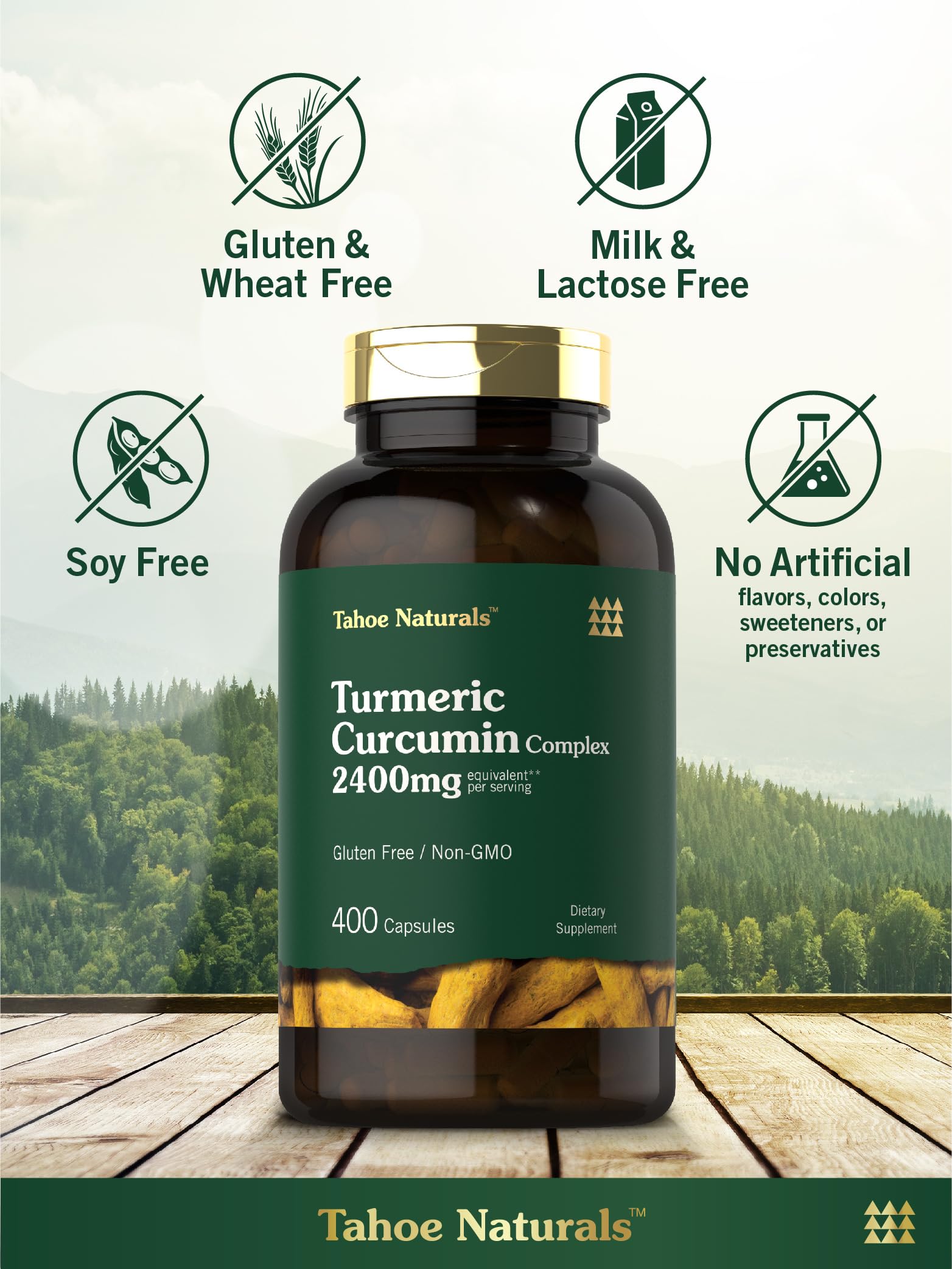 Foto 5 | Suplemento Carlyle Cúrcuma y Curcumina 2400 mg 400 Cápsulas - Venta Internacional