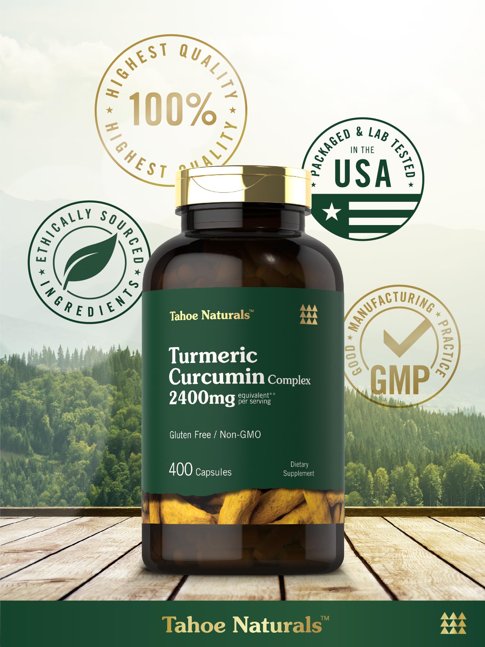 Foto 6 | Suplemento Carlyle Cúrcuma y Curcumina 2400 mg 400 Cápsulas - Venta Internacional