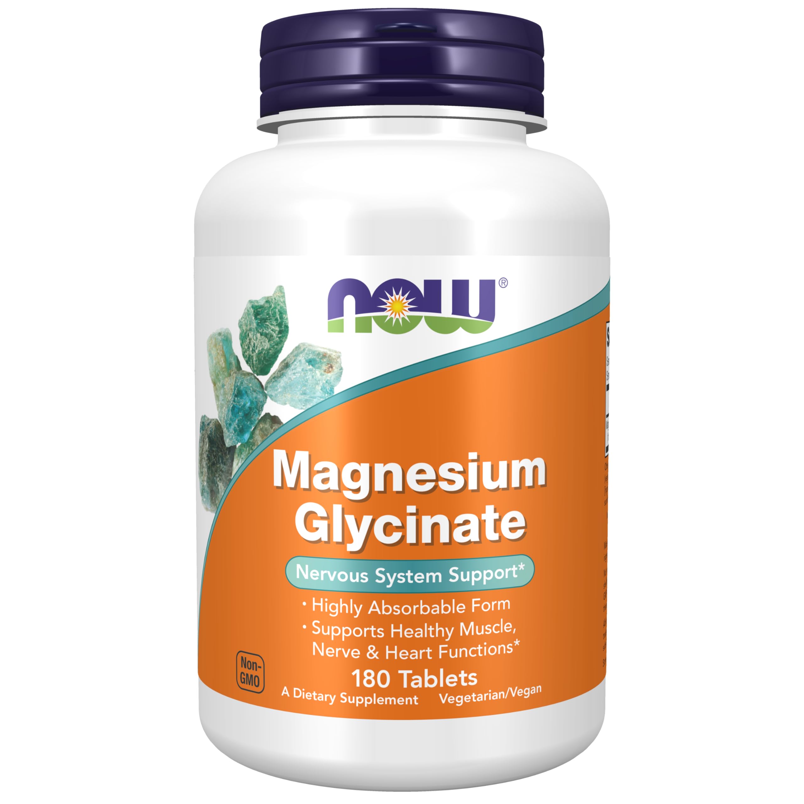 Foto 2 pulgar | Suplemento de Magnesio Glicinato 100 mg 180 comprimidos - NOW Supplements