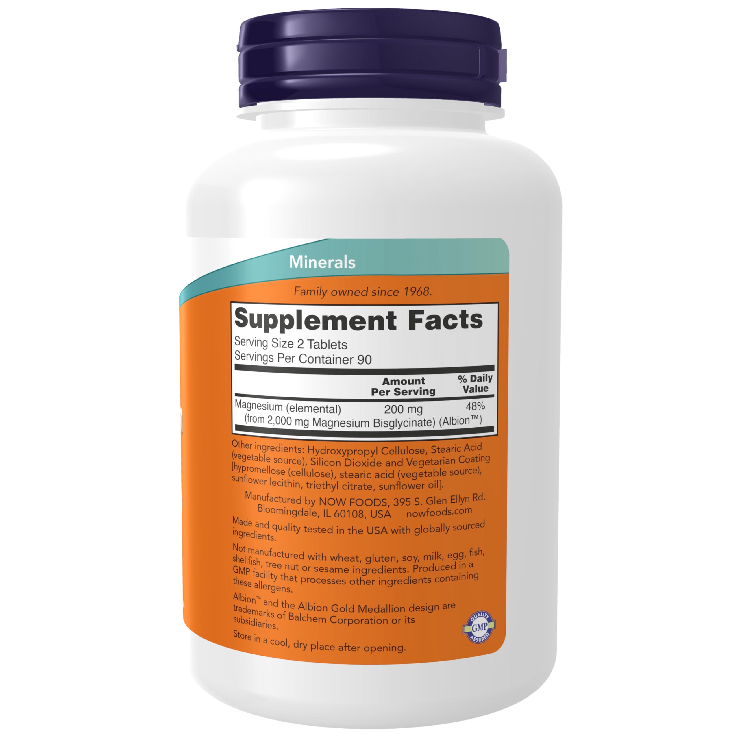 Foto 3 pulgar | Suplemento de Magnesio Glicinato 100 mg 180 comprimidos - NOW Supplements