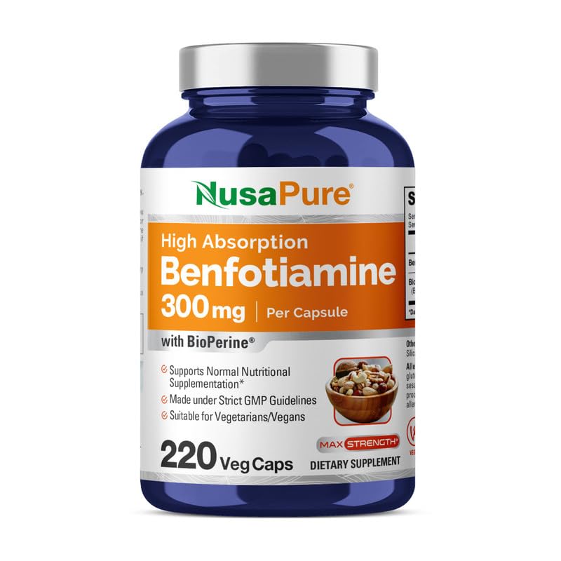 Foto 2 pulgar | Suplemento Nusapure Benfotiamina 300 Mg 220 Cápsulas Vegetarianas - Venta Internacional