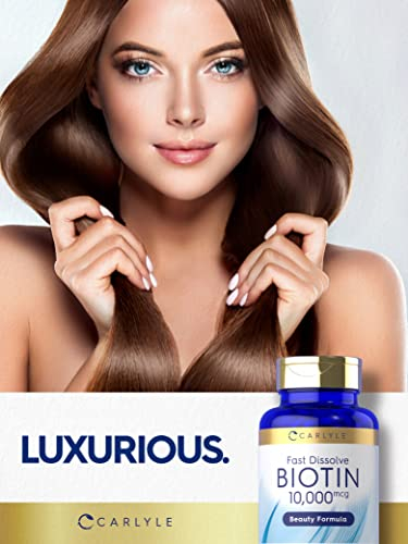 Foto 7 | Suplemento Carlyle Biotina de 10000 Mcg 250 Tabletas De Disolución Rápida - Venta Internacional