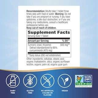 Foto 5 | Suplemento de Extracto Premium de Cúrcuma de Nature's Way 500 Mg - Venta Internacional